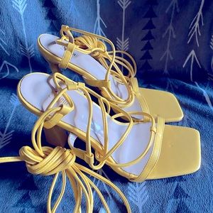 Gladiator Sculptural Heeled Sandals